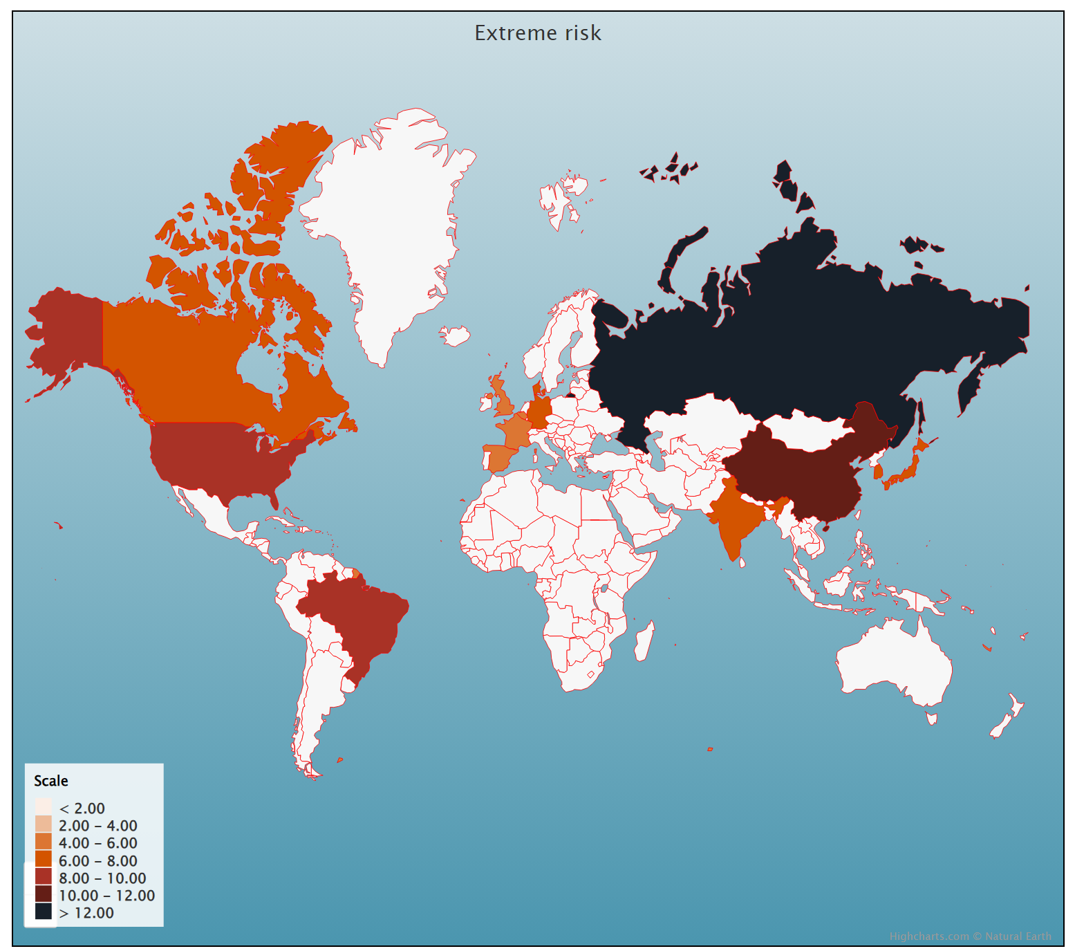 Extreme risk map